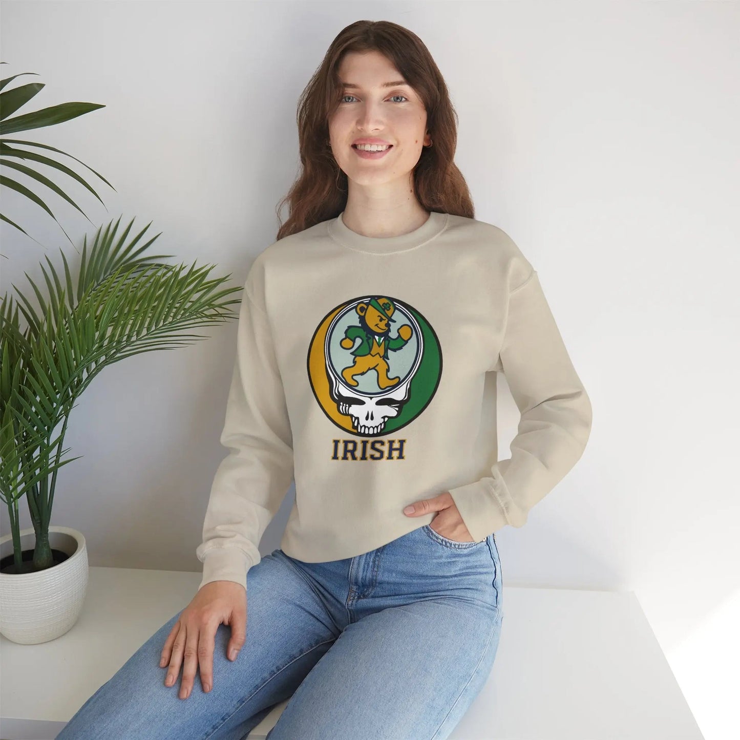 The Irish Dancing Leprechaun Stealie Crewneck Sweatshirt