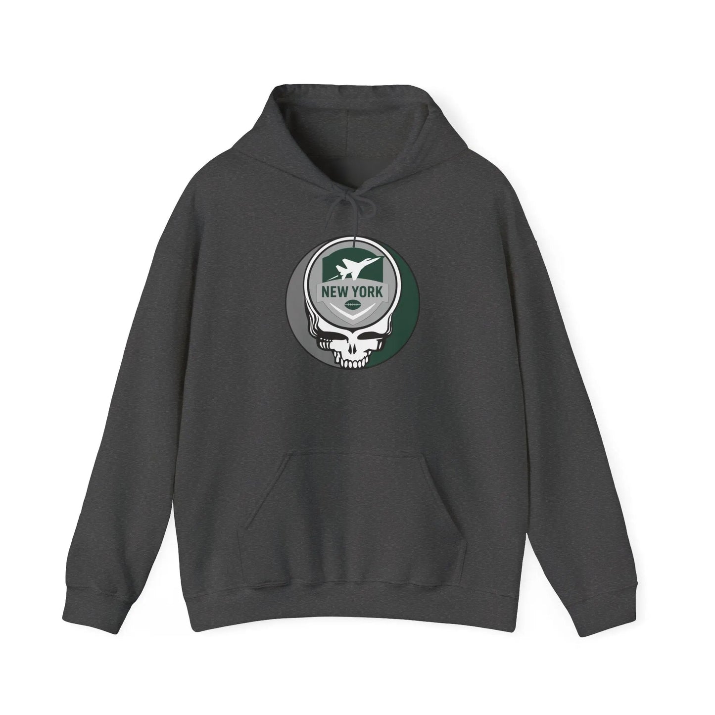 New York Jets Stealie Hoodie Grateful Dead Hooded Sweatshirt The Gridiron Collection