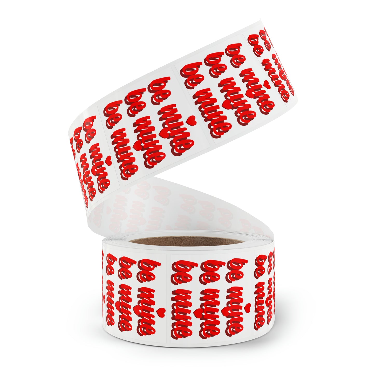 Valentine's day Be mine Square Sticker Label Roll