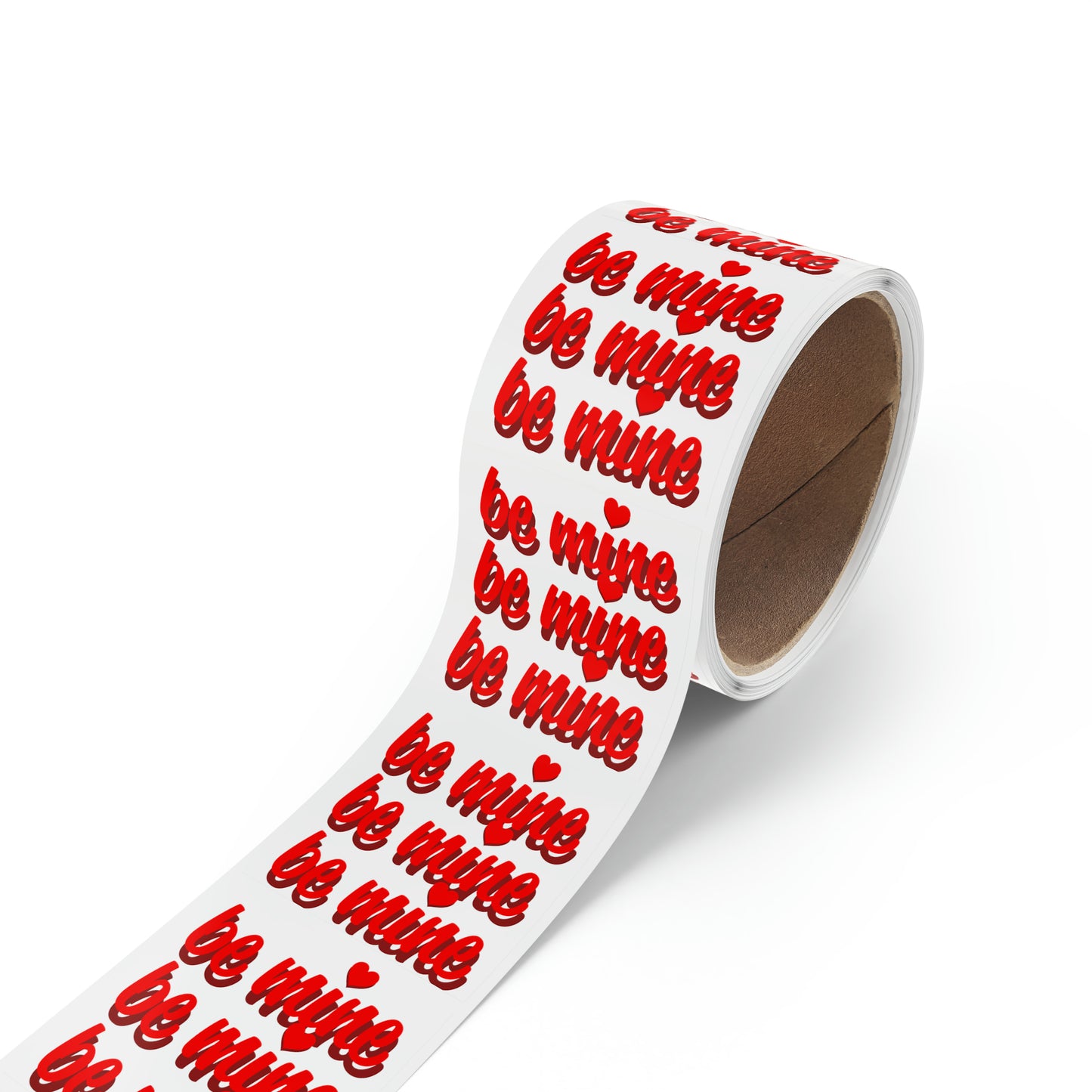 Valentine's day Be mine Square Sticker Label Roll