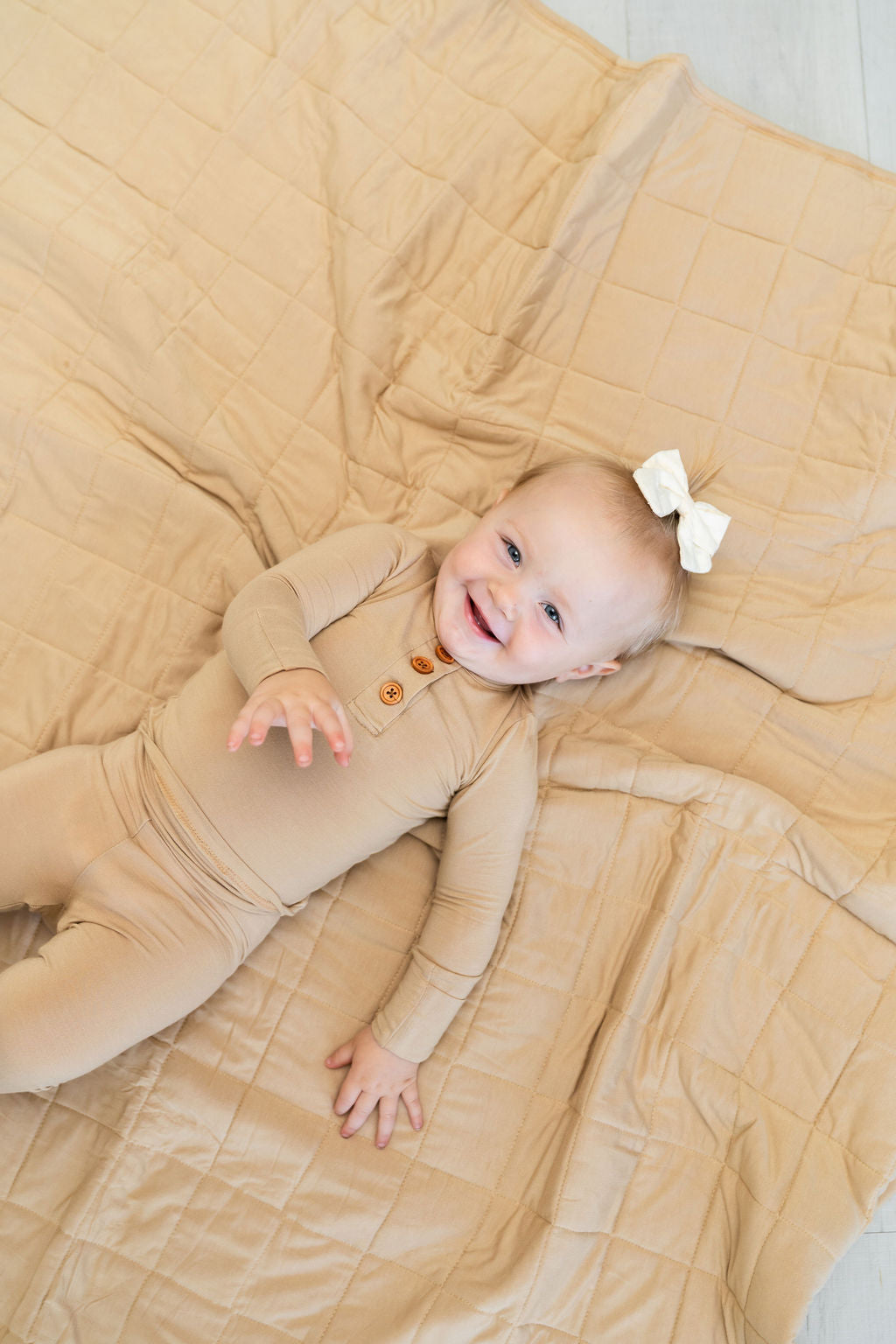 Tan Bamboo Infant 2-Piece Set Laree + Co.