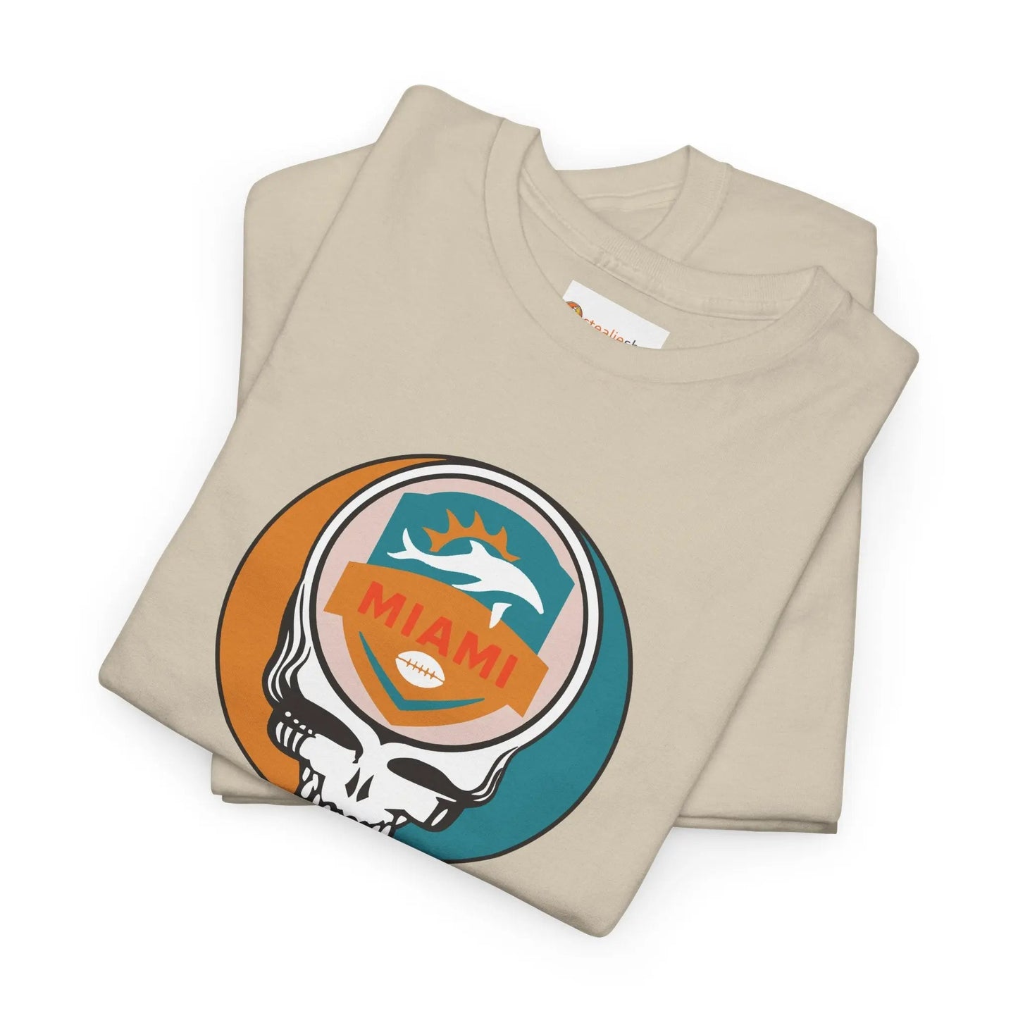 Miami Dolphins Steal Your Face Football Edition T-Shirt The Gridiron Collection