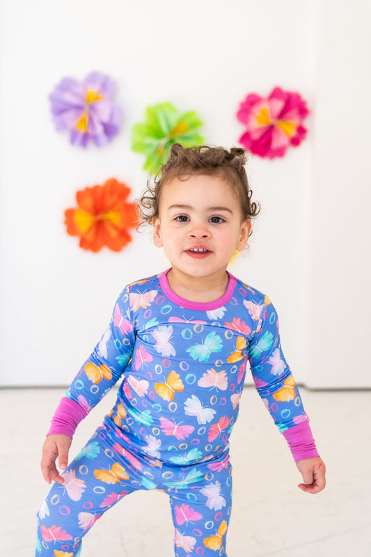 Butterflies Bamboo Long Sleeve 2-Piece Set Korrie