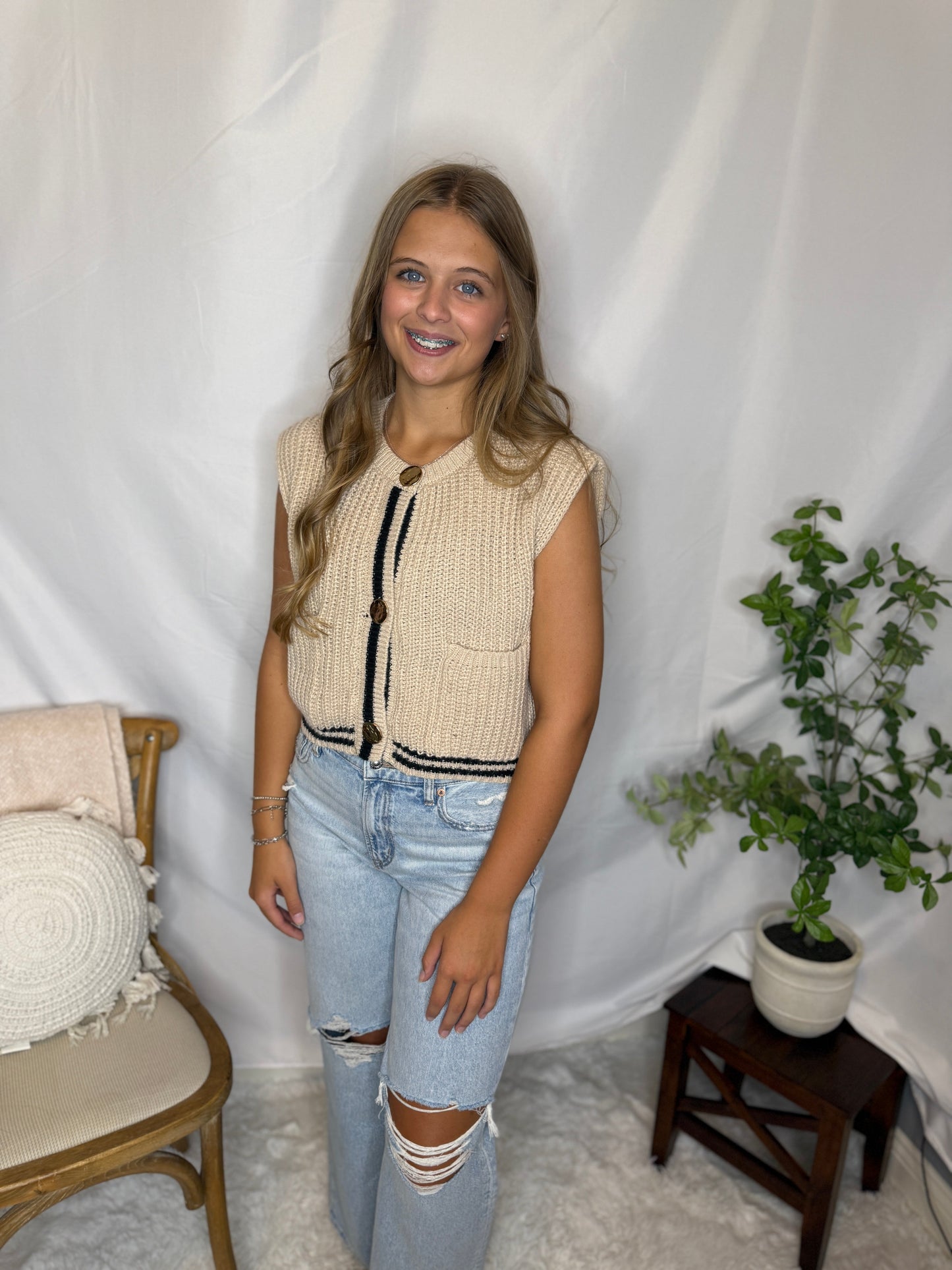 Chunky Knit Sweater Vest The Margot Sweater Vest Sweet Jude Boutique