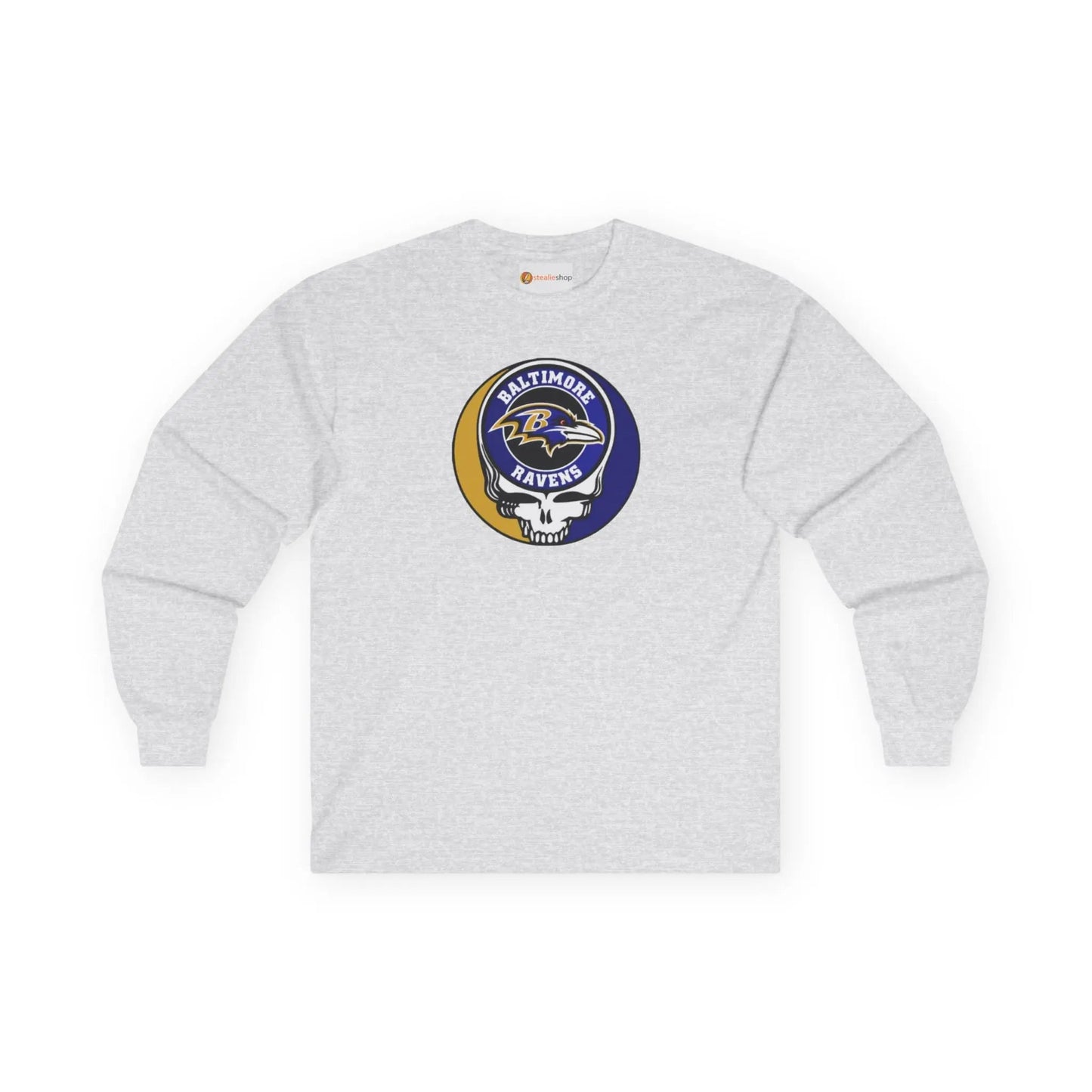Baltimore Ravens Grateful Dead Long Sleeve Ultra-Cotton Tee The Gridiron Collection