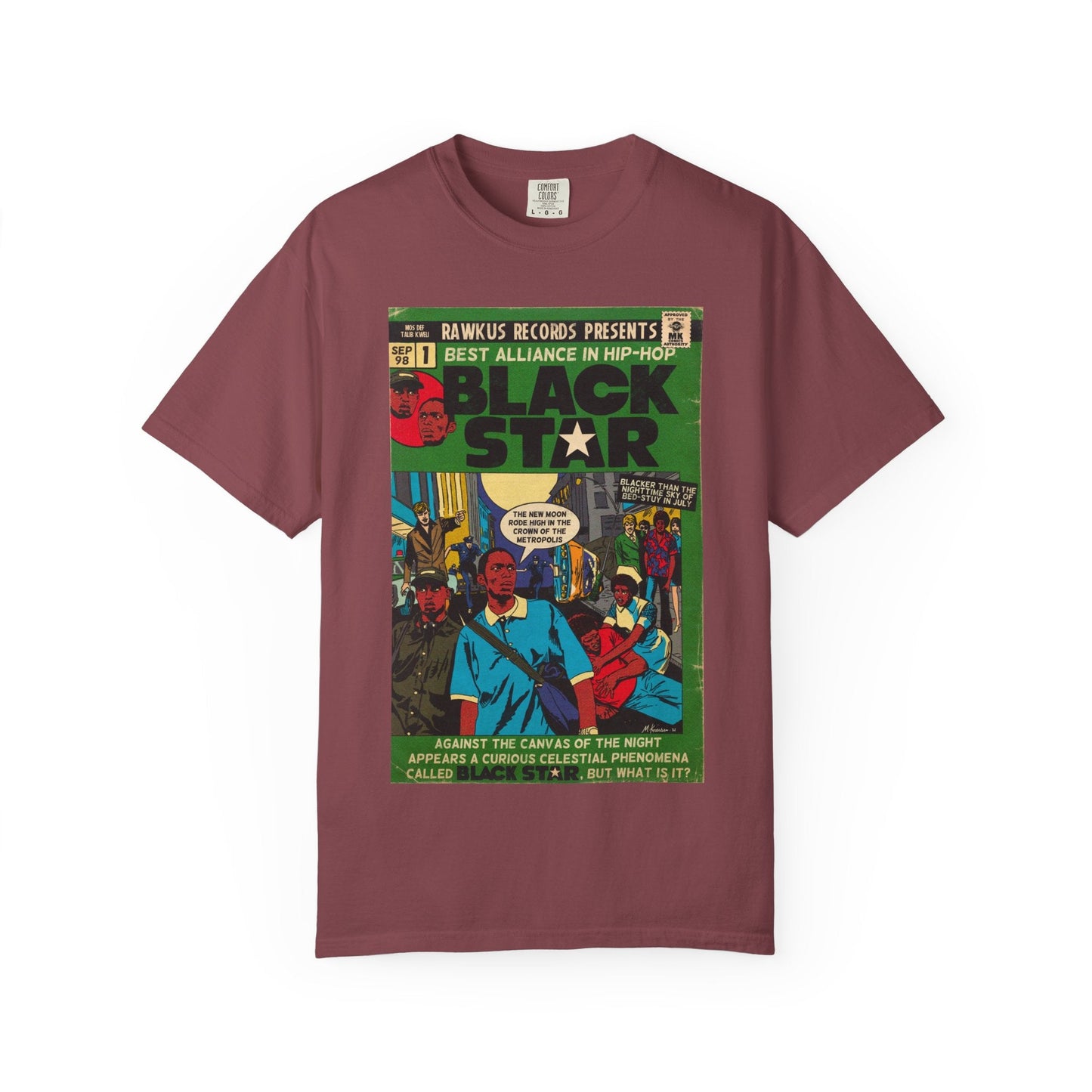 Black Star Unisex Comfort Colors T-shirt 100% Ring-Spun Cotton