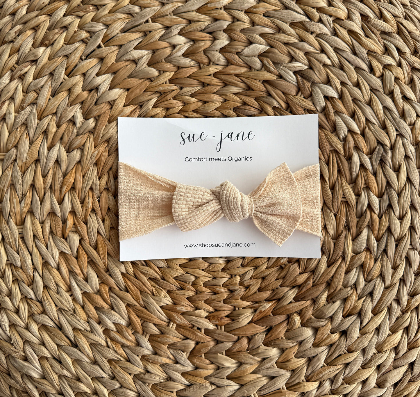 Organic Cotton Waffle Baby Headband | 0–2 Years