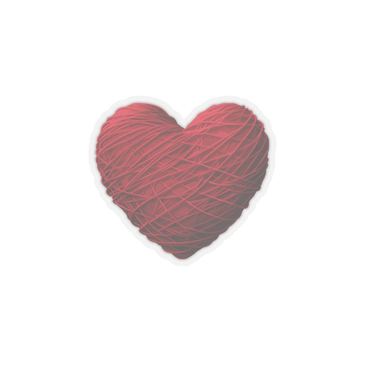 Valentine's Day Red heart shape Kiss-Cut Stickers