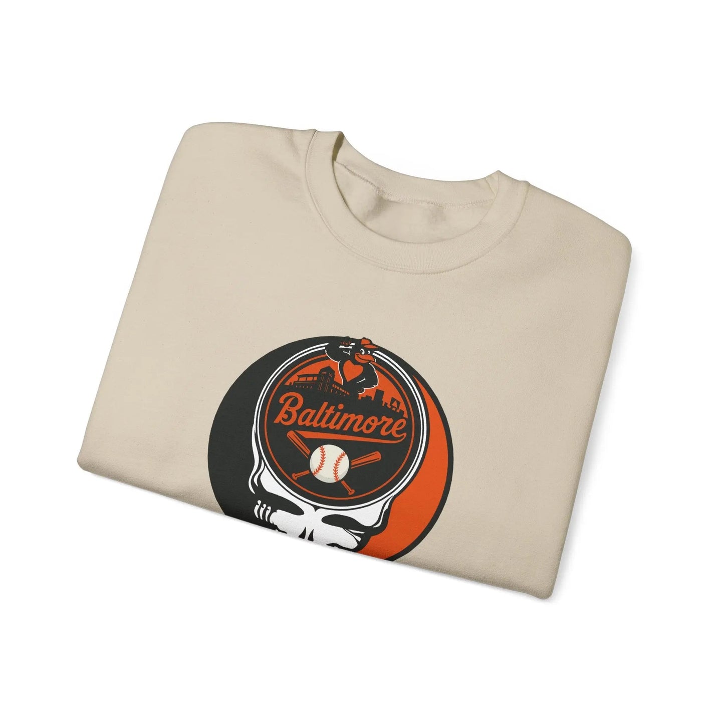 Grateful Dead Stealie Baltimore Baseball Edition Crewneck Sweatshirt MLB