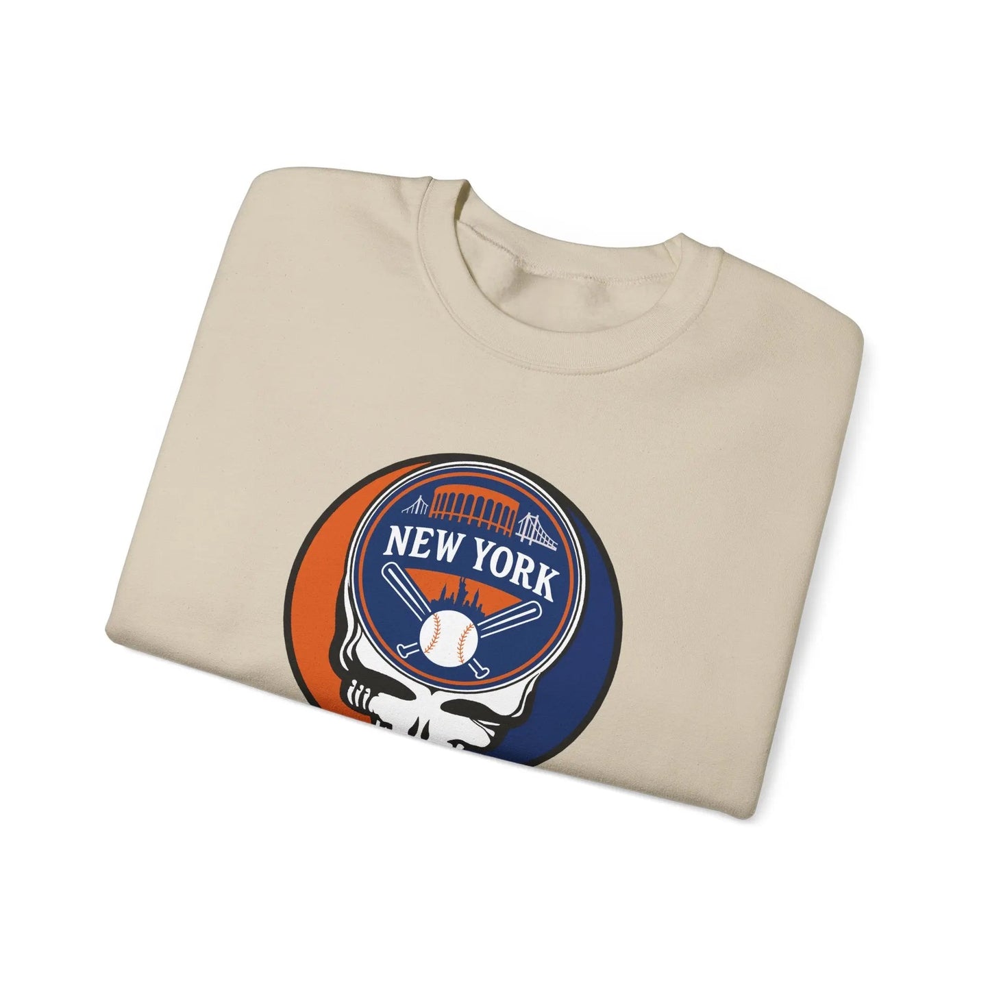 Grateful Dead Stealie Crewneck Sweatshirt Unisex Heavy Blend MLB The Ballpark Collection