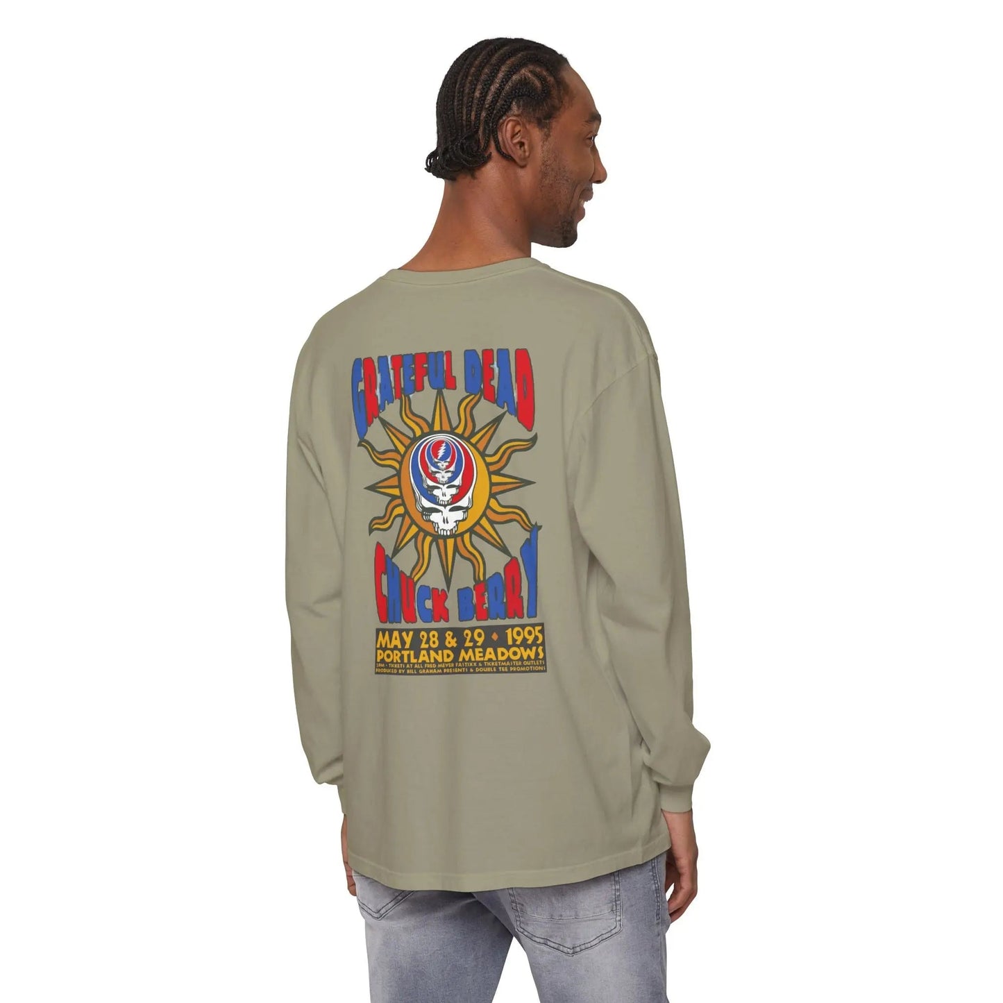 Grateful Dead and Chuck Berry Two-Sided Garment-Dyed Long Sleeve Tee Vineyard Collection