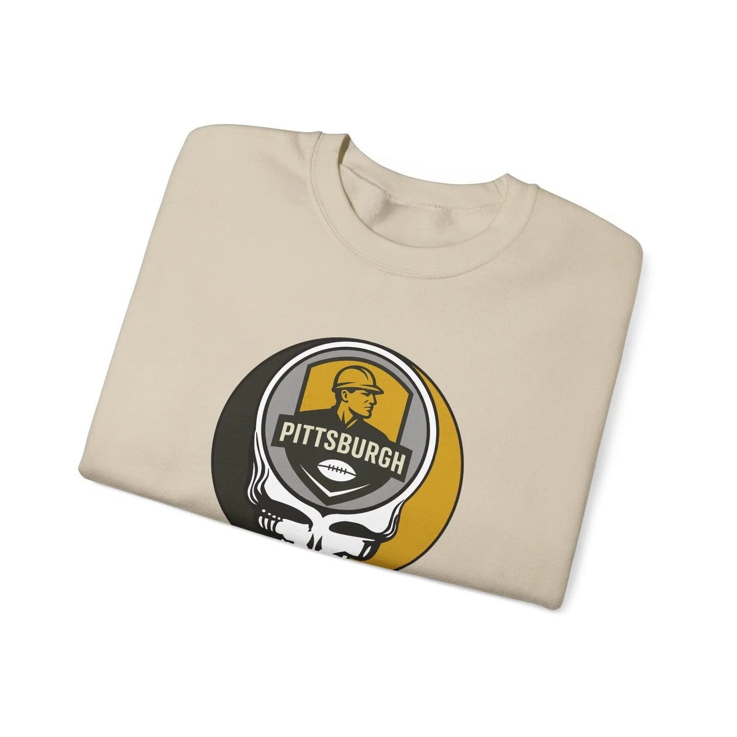 Grateful Dead Stealie Crewneck Sweatshirt Unisex Heavy Blend NFL The Gridiron Collection Pittsburgh Steelers