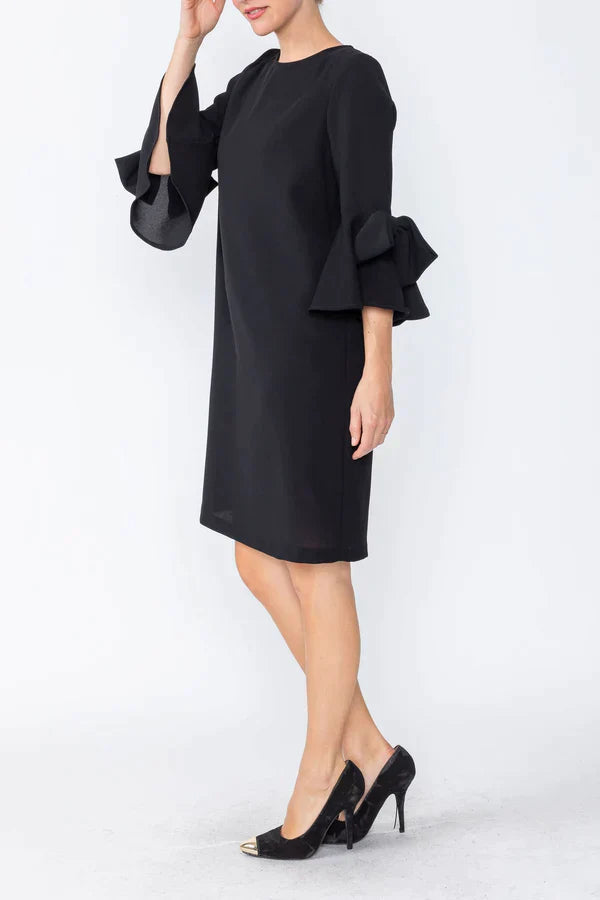 Black Sleeve Bow Dress IC Collection 4963D