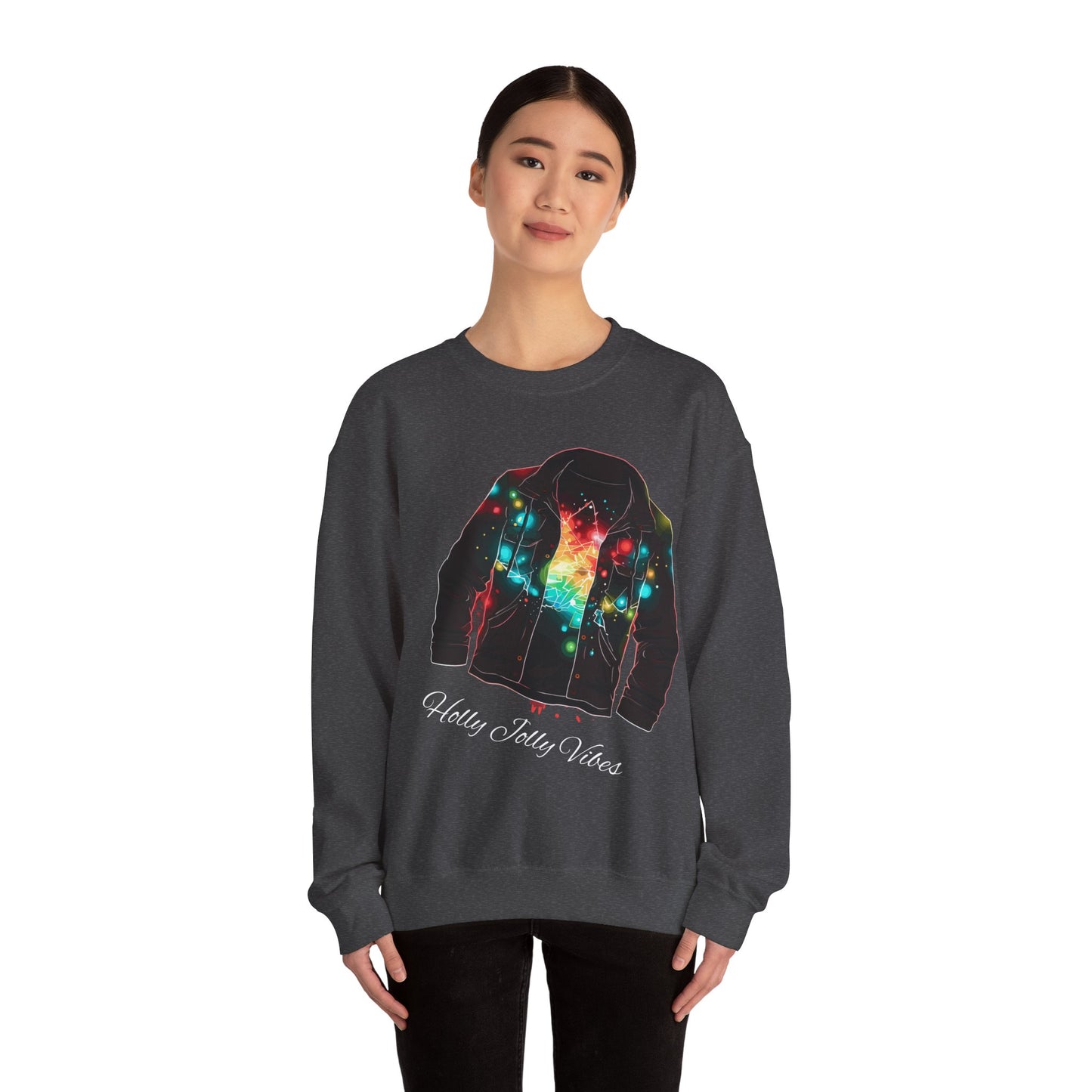 Holly Jolly Vibes Christmas Shirt Unisex Sweatshirt Gildan
