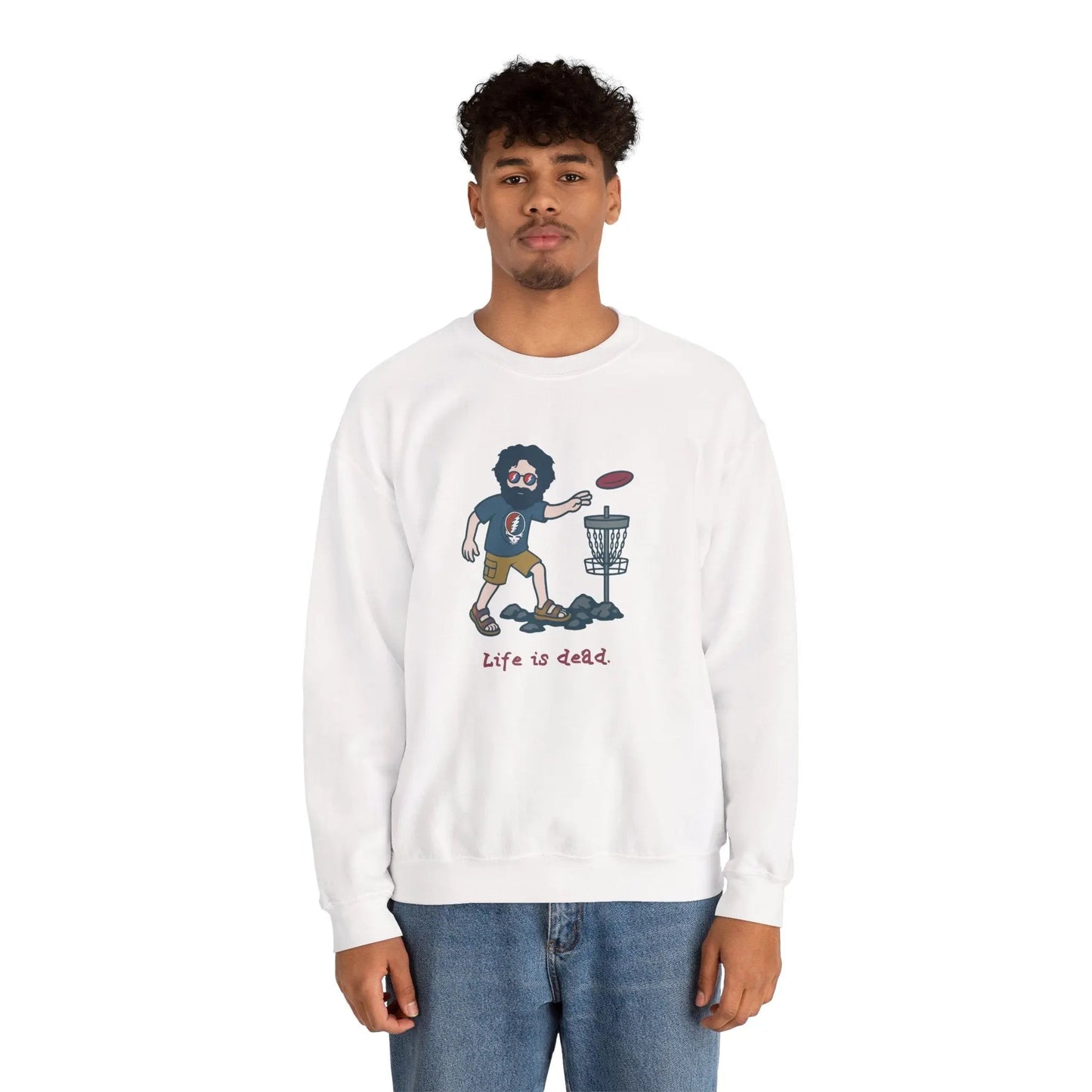 Disc Golfin' Jerry Life is dead Crewneck Sweatshirt