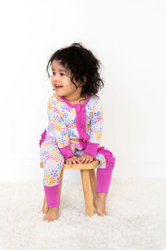 Bamboo Ruffle Convertible Footie Soft One-Piece Korrie