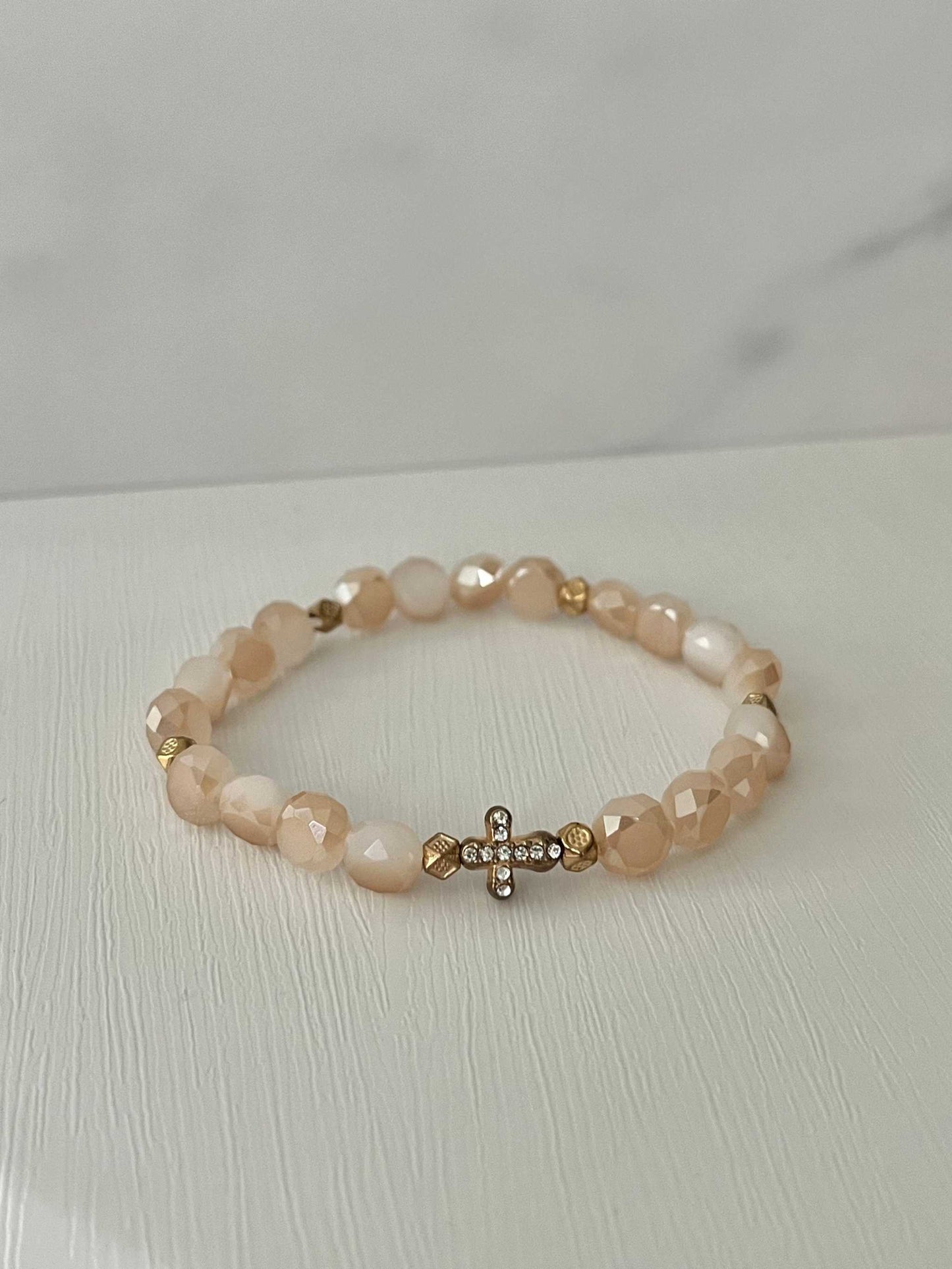 Faith-Inspired Cross Bead Bracelet Collection Jewelry
