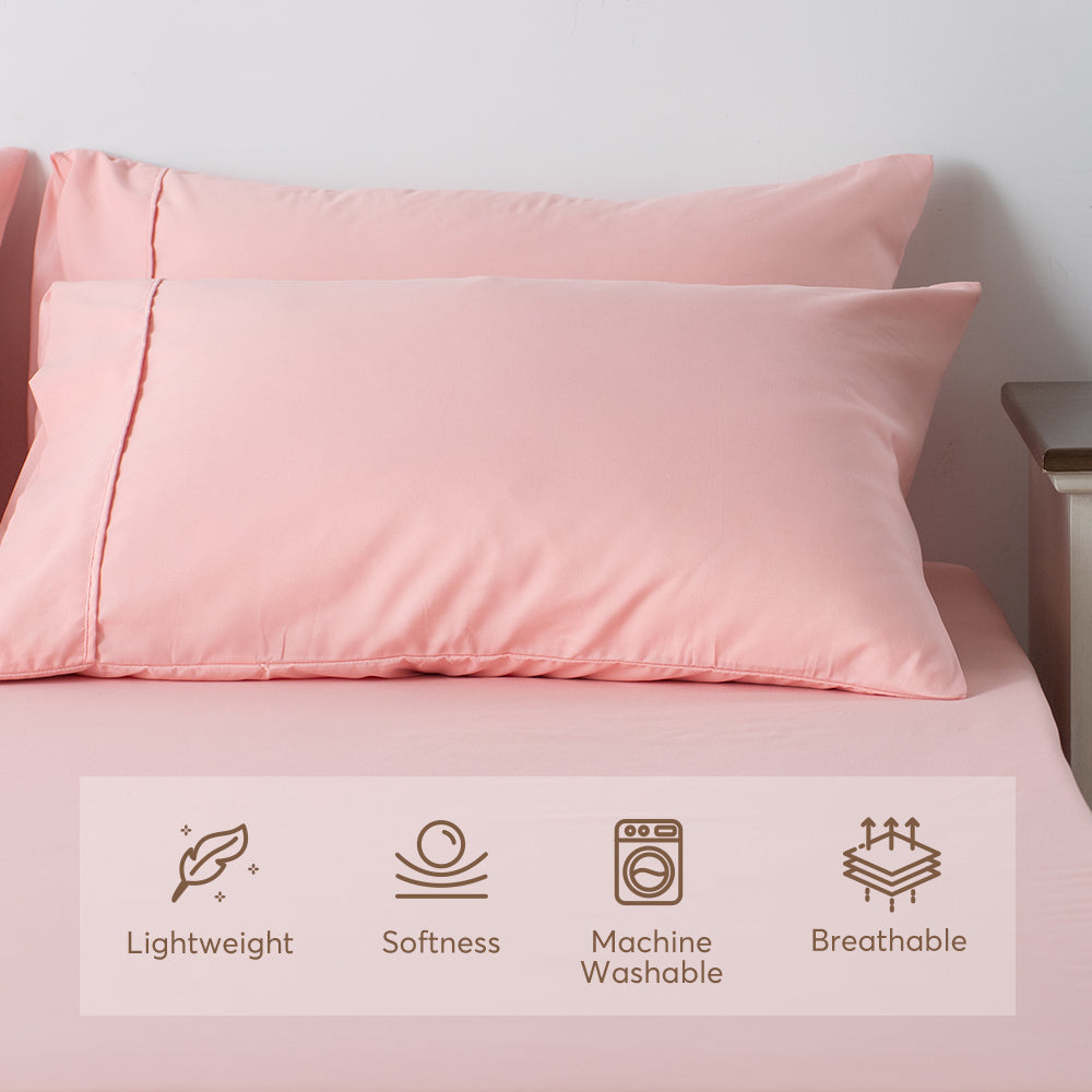 All Season Deep Pocket Fitted Sheet Set with Pillowcases Kasentex