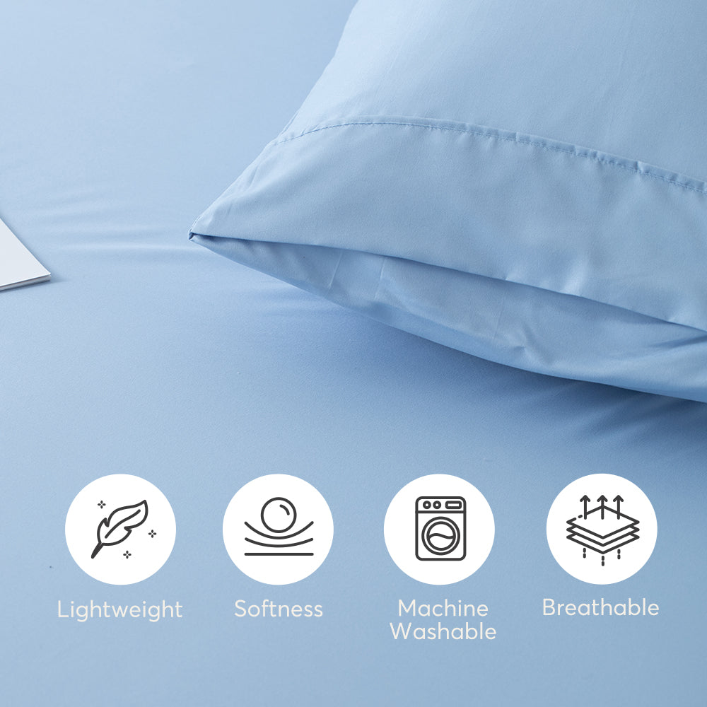 All Season Deep Pocket Fitted Sheet Set with Pillowcases Kasentex