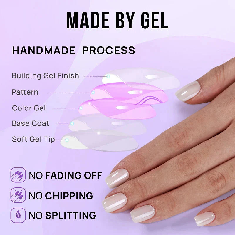 Classic Pearl White Short Square Press On Nails Nail Pop Studio