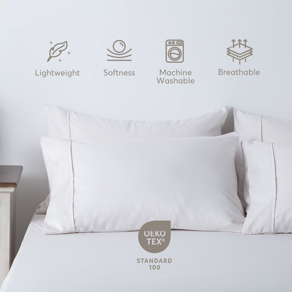 All Season Deep Pocket Fitted Sheet Set with Pillowcases Kasentex