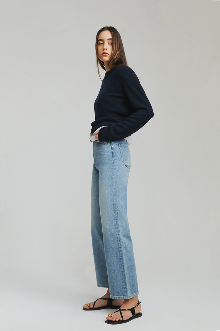 Wide Crop High-rise Jeans The Cityer Denim HJ009