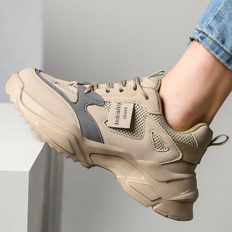 Lightweight Breathable Anti-Smash Work Shoes Women's Safety Sneakers