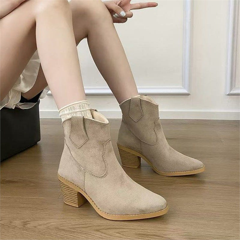 Retro Sock Cuff Stylish Ankle Booties Women’s Stepique