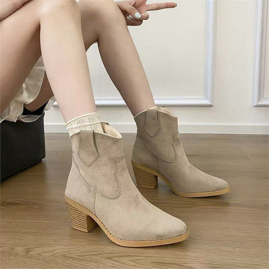 Retro Sock Cuff Stylish Ankle Booties Women’s Stepique