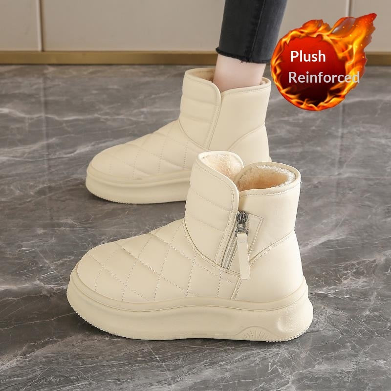 Warm Fleece-Lined Casual Winter Ankle Snow Boots for Women