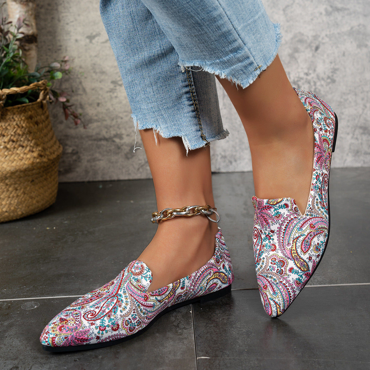 Flat Pointed-Toe Thin Shoes Casual Everyday Flats Women’s