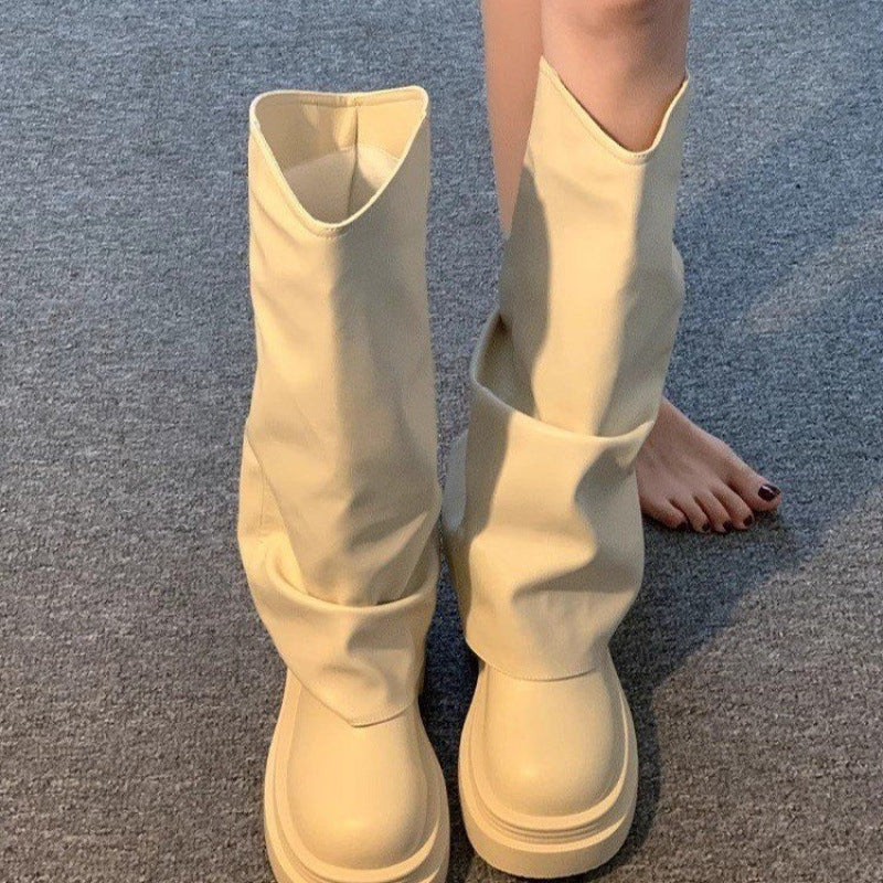 Women’s Platform Autumn/Winter Dress Boots British Style