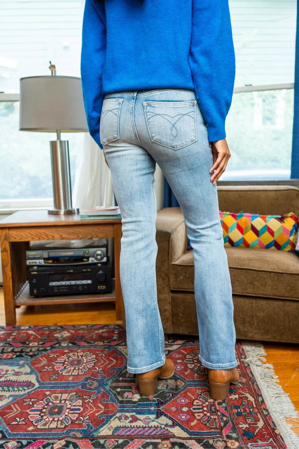 Mid Rise Thermal Bootcut Jeans Judy Blue
