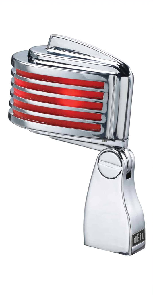 Fine Dynamic Red LED Retro Style Microphone Black Body Heil Sound