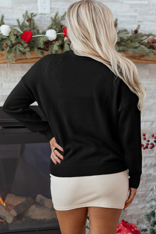 Merry Dot Dolman Sleeve Sweater Soft Knit Sweater