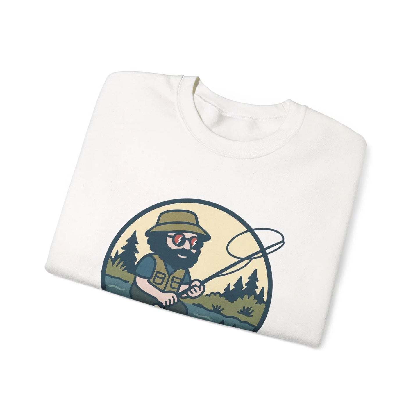 Life is dead Crewneck Sweatshirt Heavy Blend Fly Fishin' Jerry