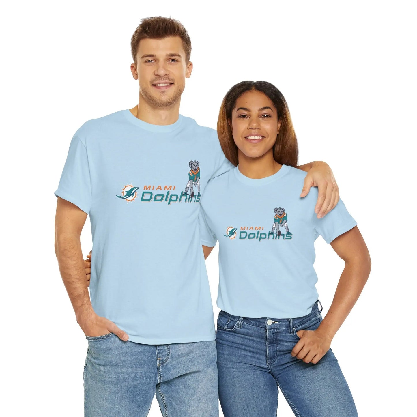 Miami Dolphins Dancing Bear Grateful Dead T-Shirt NFL Gridiron Collection