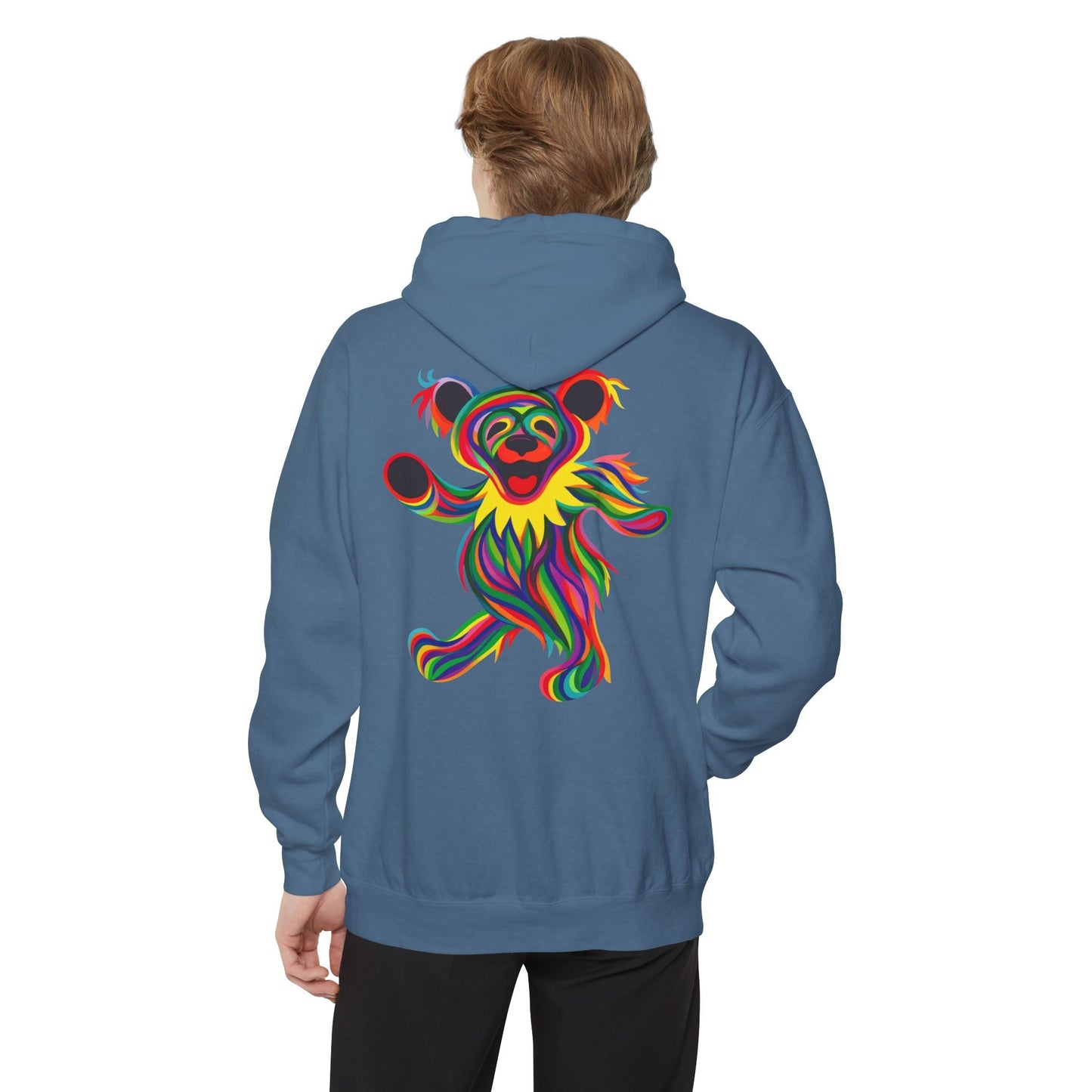 Tie-Dye Two-Sided Unisex Garment-Dyed Hoodie Bear Vineyard Collection