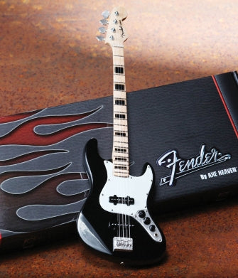 Axe Heaven Fender Jazz Bass Black Finish Miniature Replica Guitar