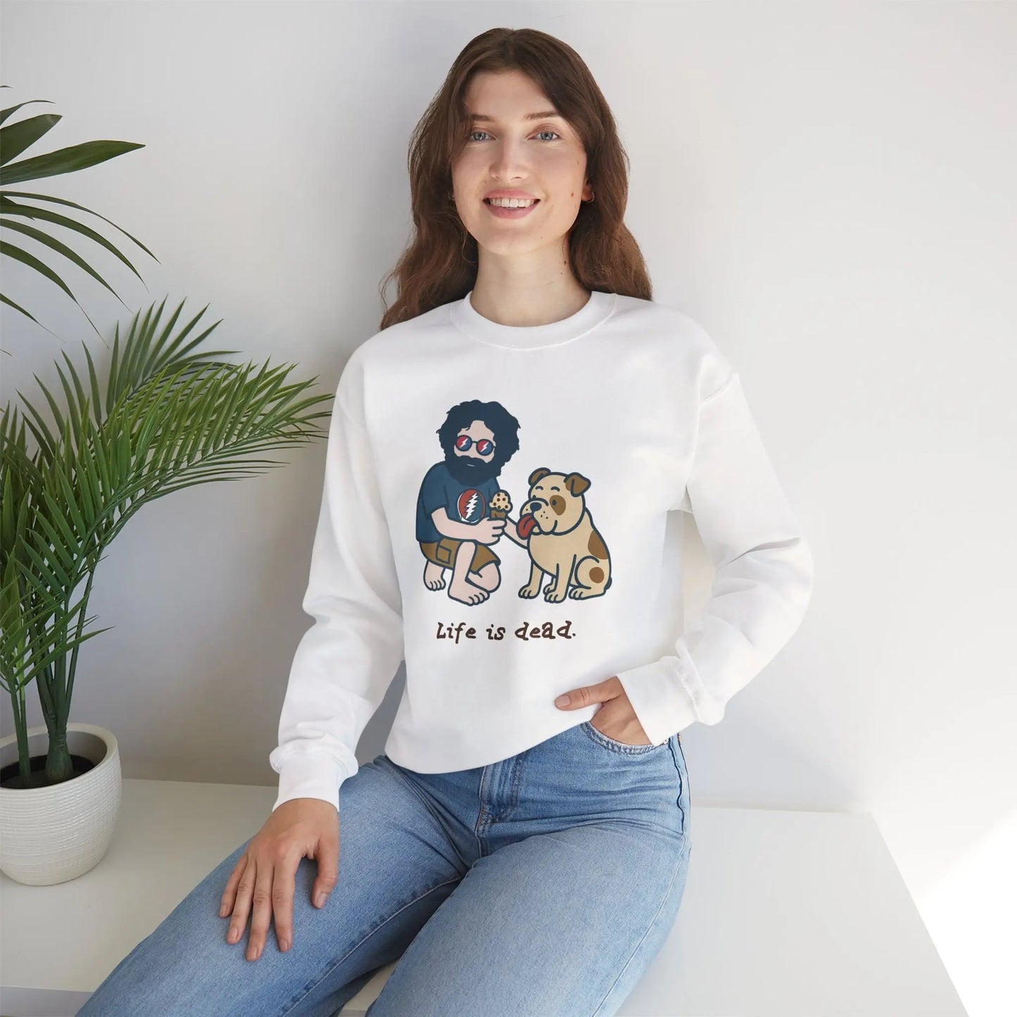 Crewneck Sweatshirt Heavy Blend Jerry and Frank Are Sharin' Life is dead.