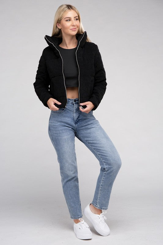 Corduroy Zip-Up Cozy Jacket