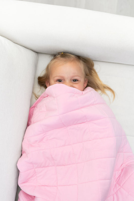 Light Pink Quilted Bamboo Blanket Ultra-Soft Blanket Laree + Co.