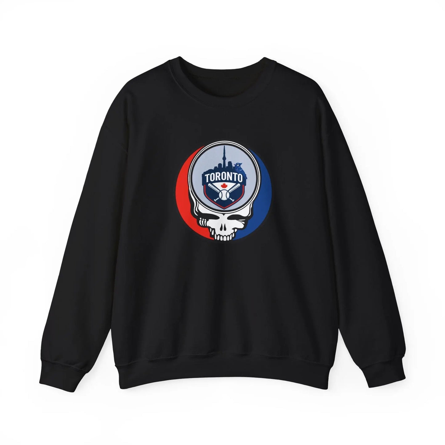 Grateful Dead Stealie Crewneck Sweatshirt Toronto Baseball Edition MLB