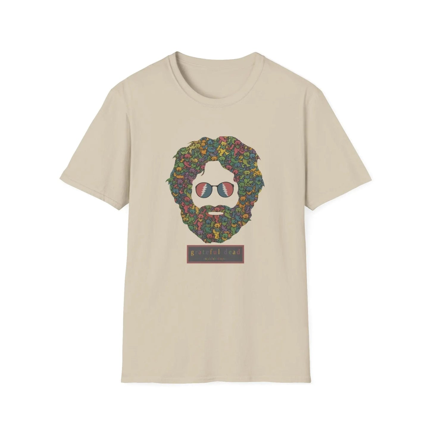 Jerry Garcia Dancing Bears Face Soft TShirt Vineyard Collection Grateful Dead