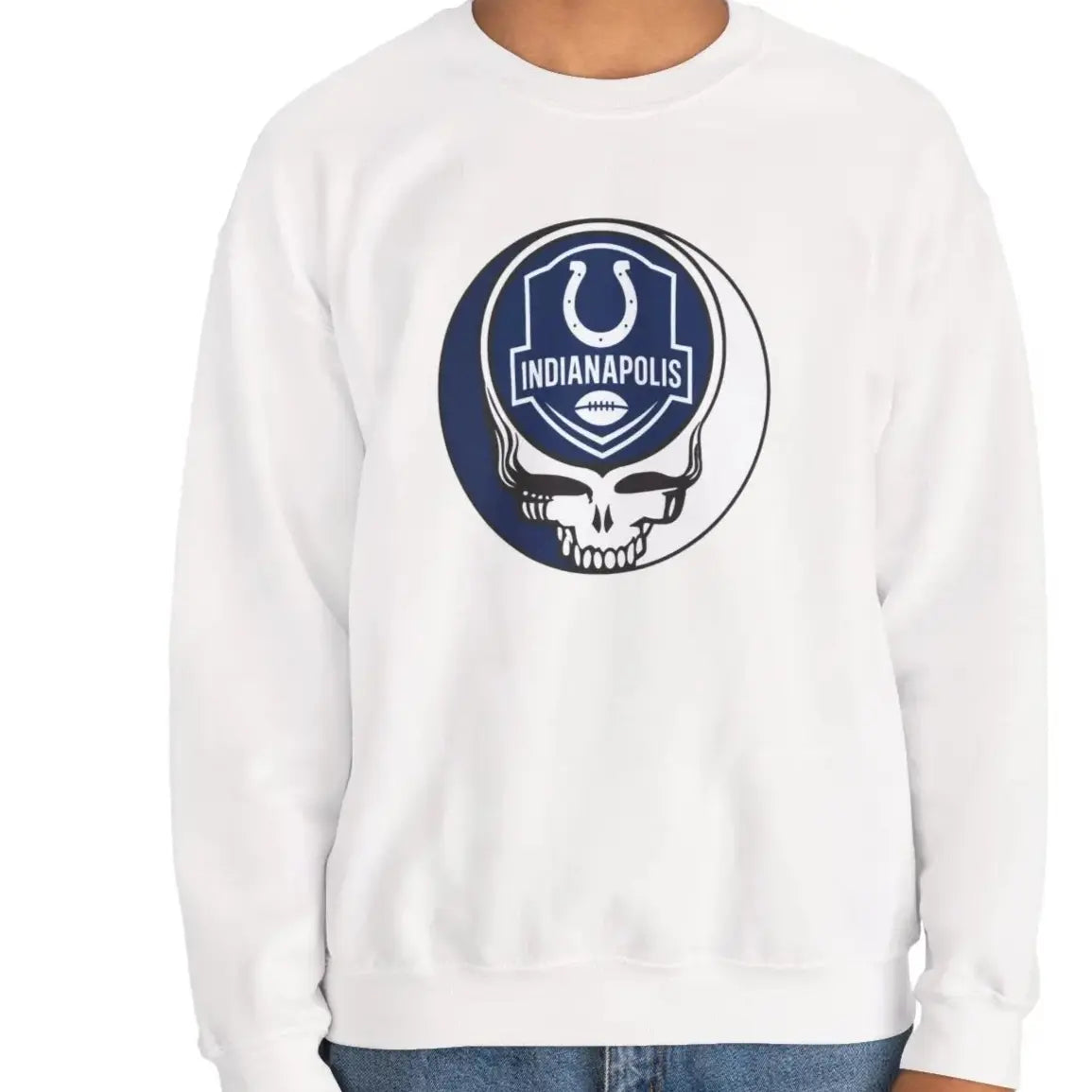 Gridiron Collection Indianapolis Colts Stealie Grateful Dead Crewneck Sweatshirt NFL