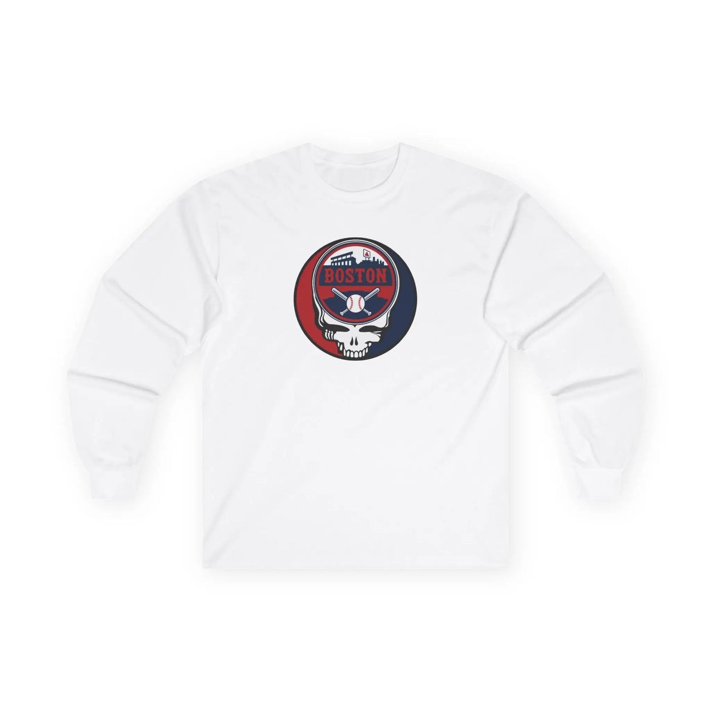 Boston Baseball Edition Classic Stealie Long Sleeve Tee Ultra Cotton MLB