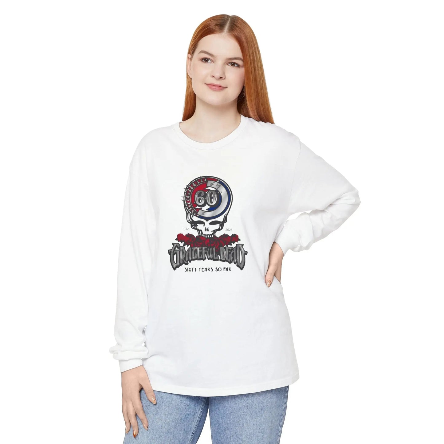 Grateful Dead 60th Anniversary Garment-dyed Long Sleeve T-Shirt Vineyard Collection
