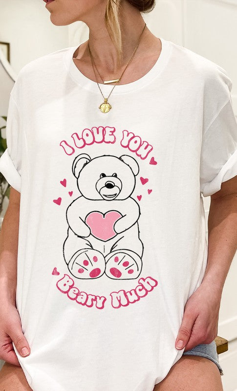 Oversized Graphic Tee I Love You Beary Much T-Shirt