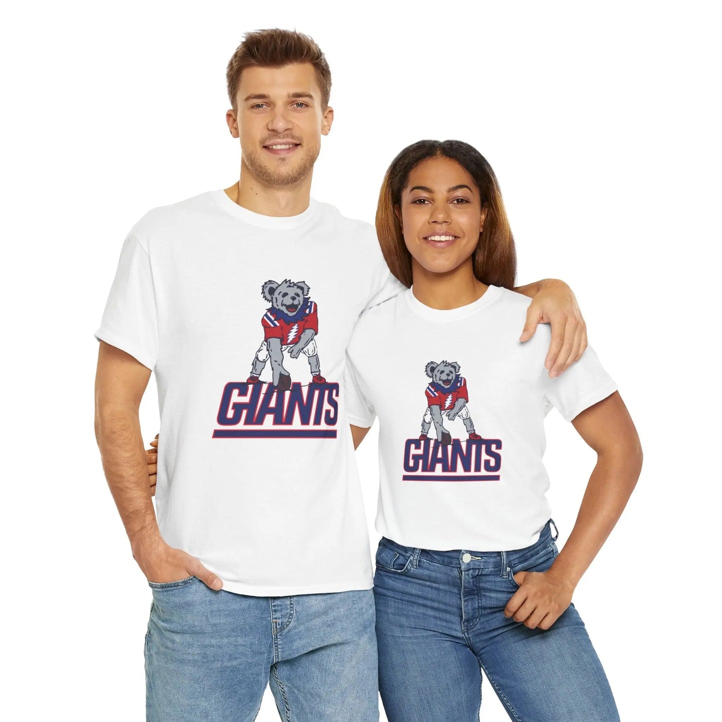 New York Giants Dancing Bear Grateful Dead T-Shirt The Gridiron Collection