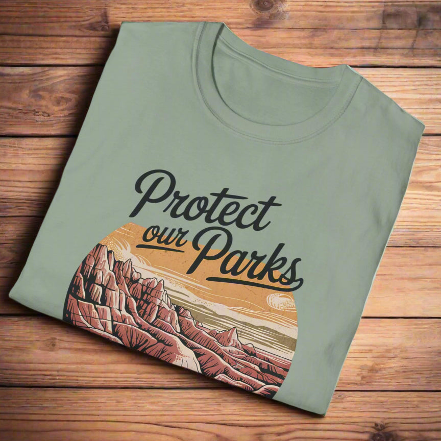 Protect Our Parks Badlands National Park Unisex Fit Soft T-Shirt